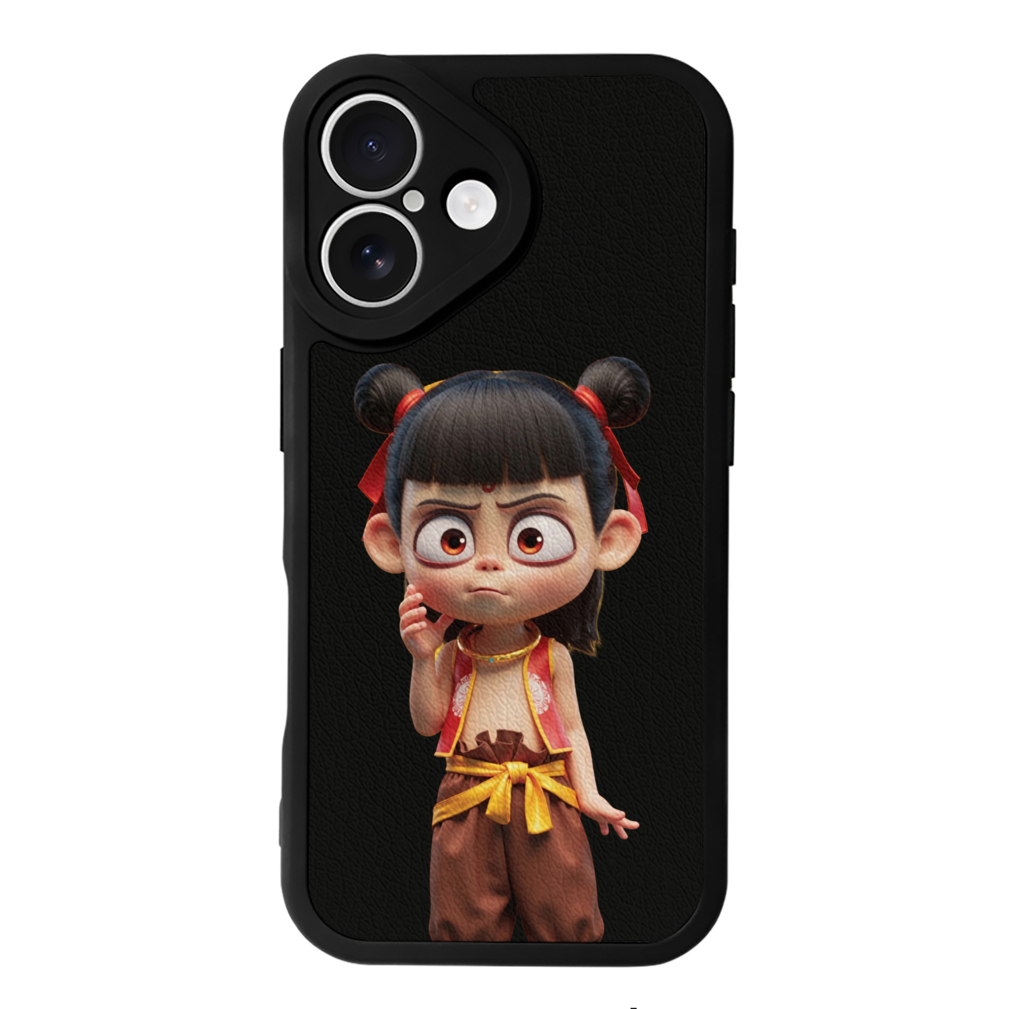 （画像用） Ne Zha 2 ナタ 魔童の大暴れ 【iPhone 16シリーズ対応】シリコンスマホケース（レザー調） 材質：シリコン